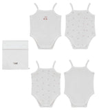 Cherry Print Onesie Set White/Blue