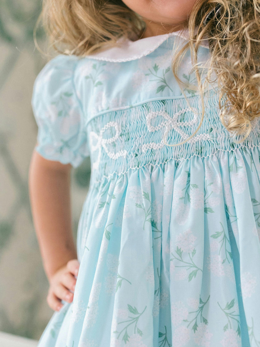 Collared Hydrangea Smocked Dress (FINAL SALE)