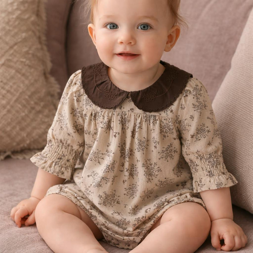 Eyelet Smocked Romper