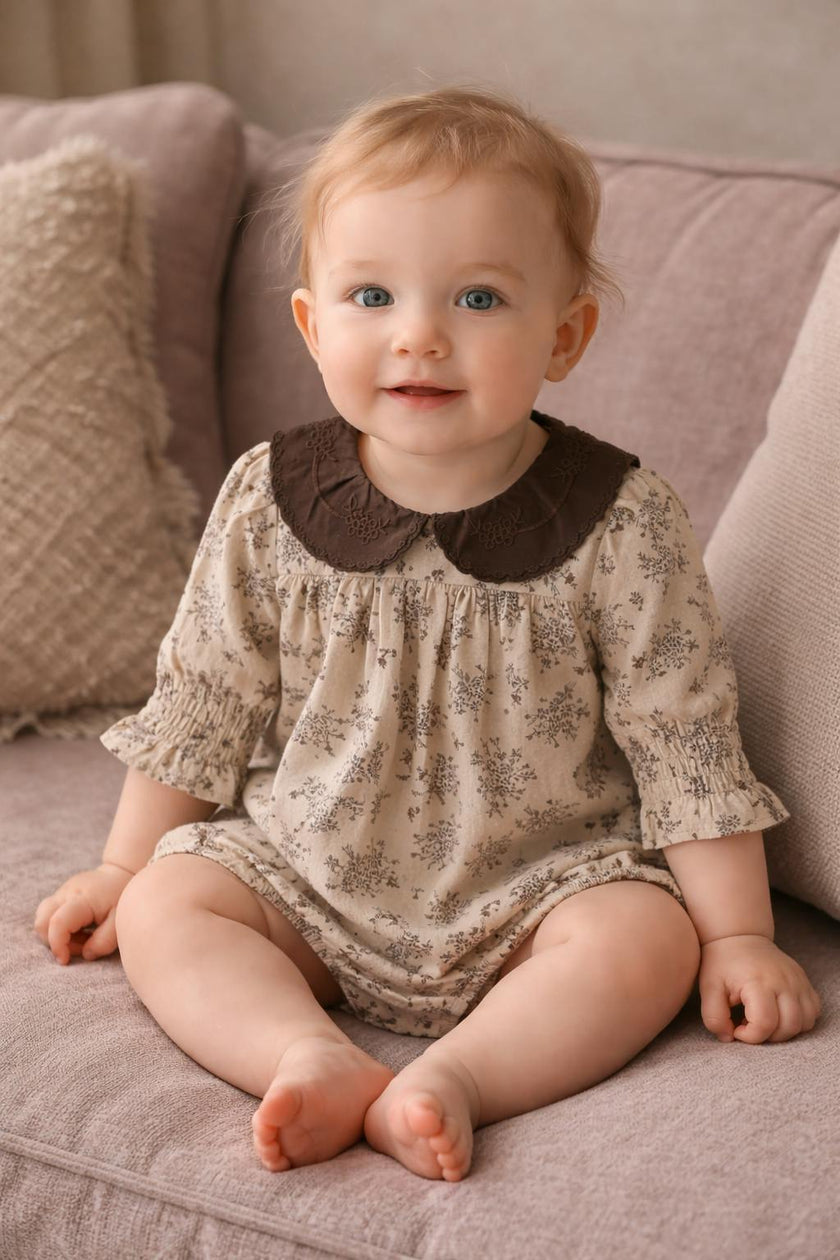 Eyelet Smocked Romper
