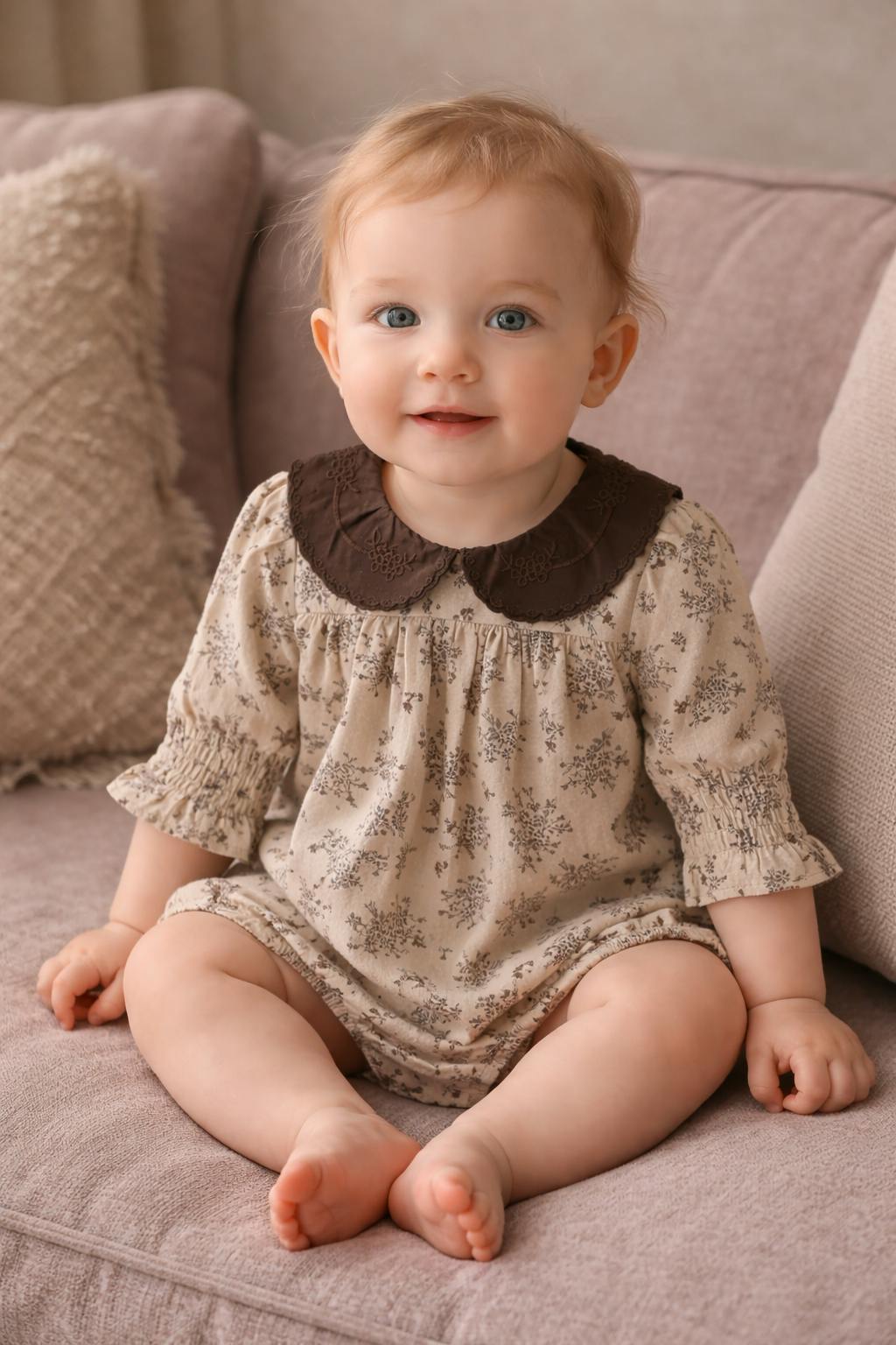 Eyelet Smocked Romper