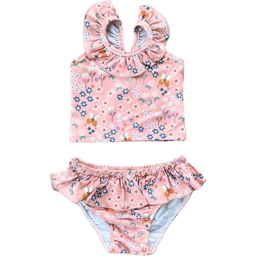 Girl's Two-Piece Tankini Swimsuit Burlwood