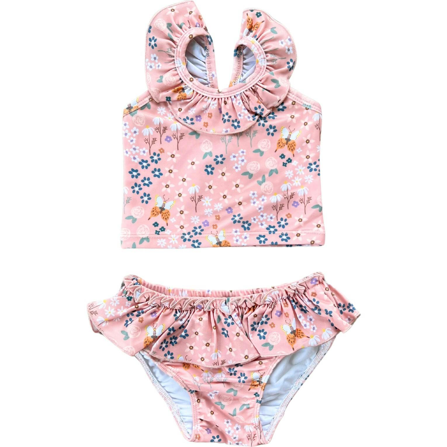 Girl's Two-Piece Tankini Swimsuit Burlwood