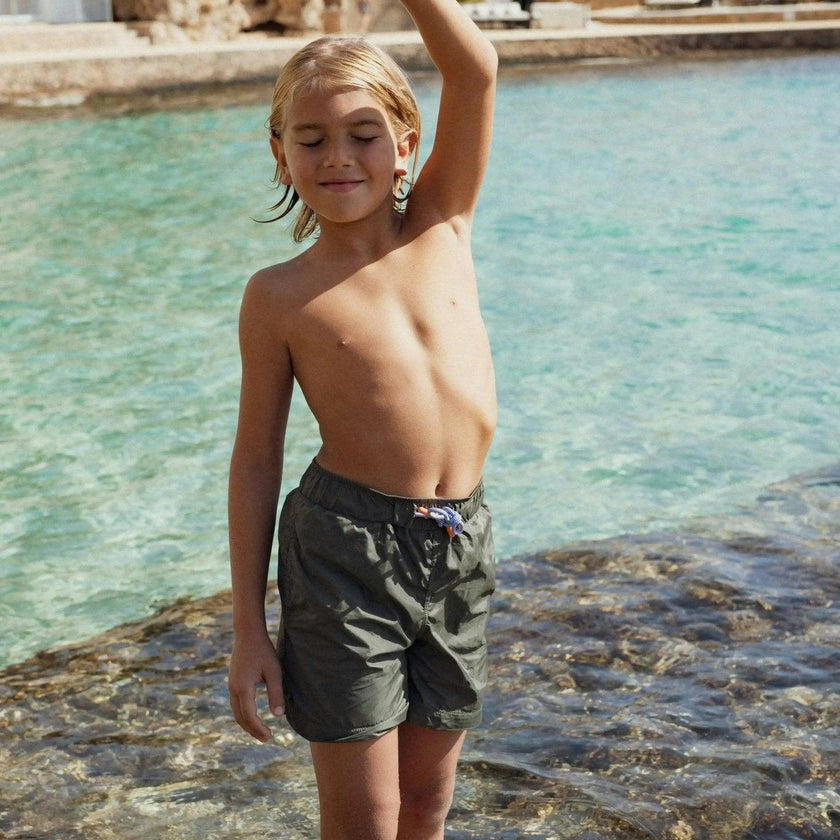 Boys' swim shorts, khaki | CAPRI