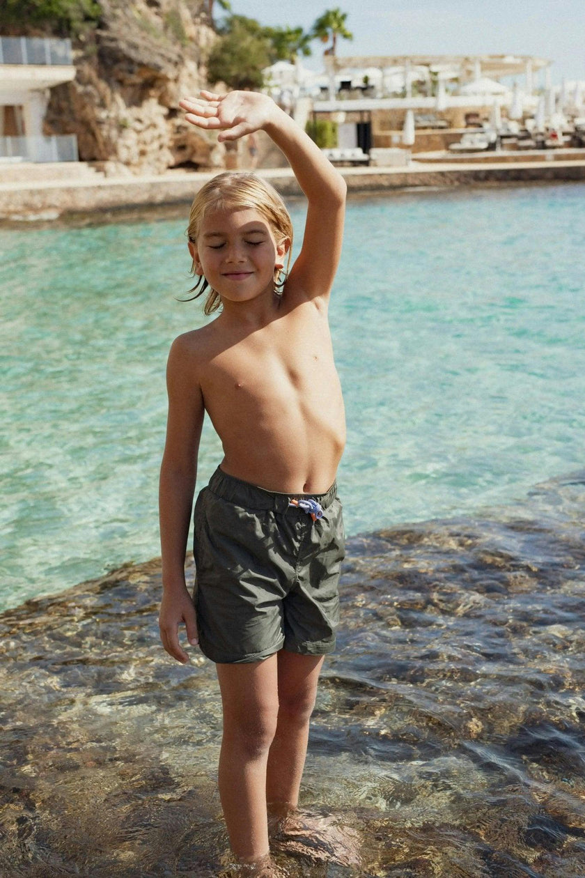 Boys' swim shorts, khaki | CAPRI