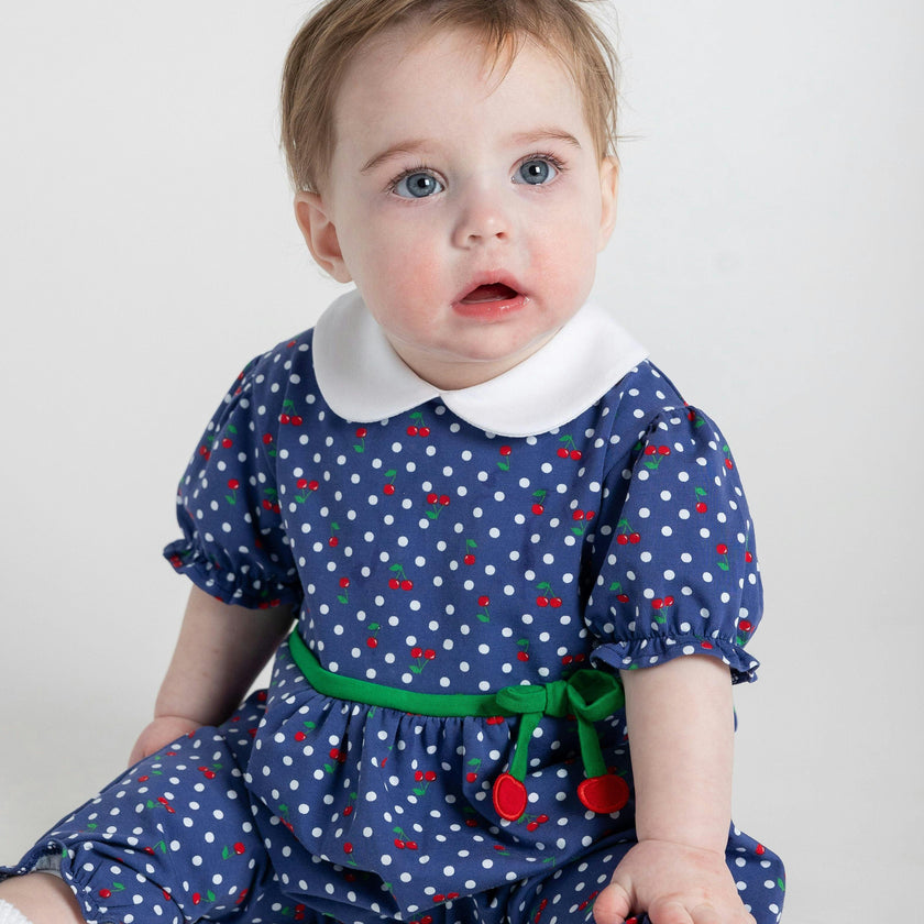 Polka Dot Cherry Printed Knit Longall