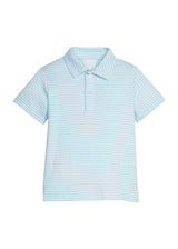 Short Sleeve Polo - Sky Stripe