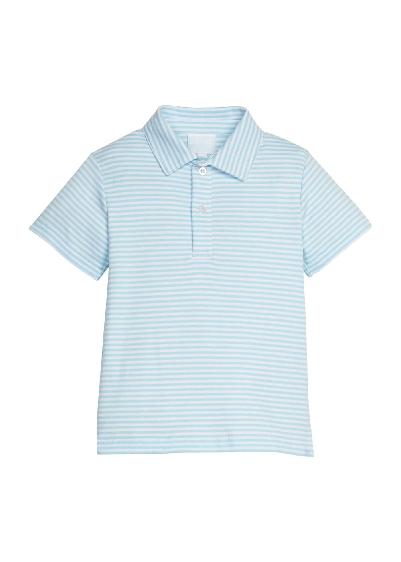 Short Sleeve Polo - Sky Stripe