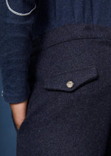 The Navy Flannel Jogger Trousers
