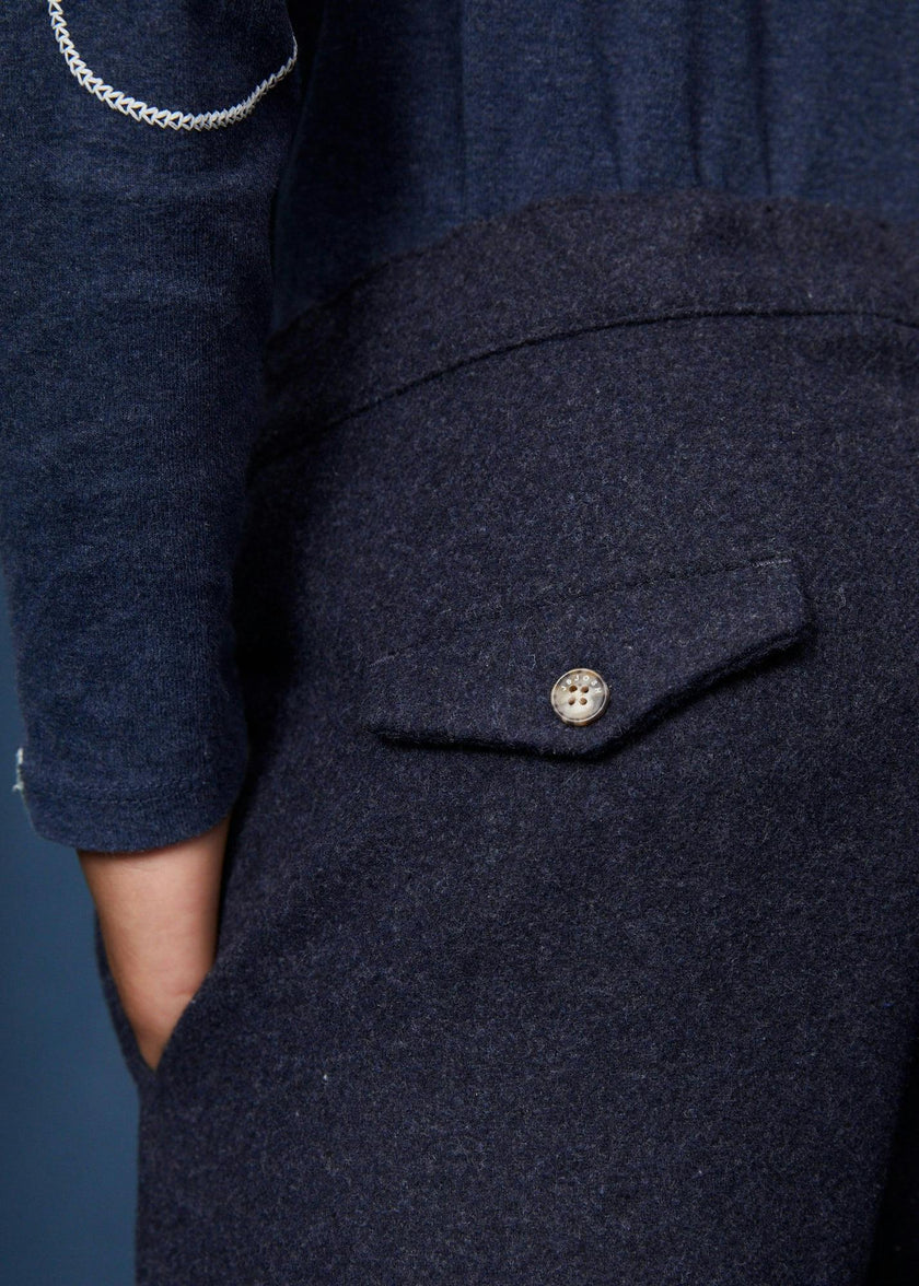 The Navy Flannel Jogger Trousers