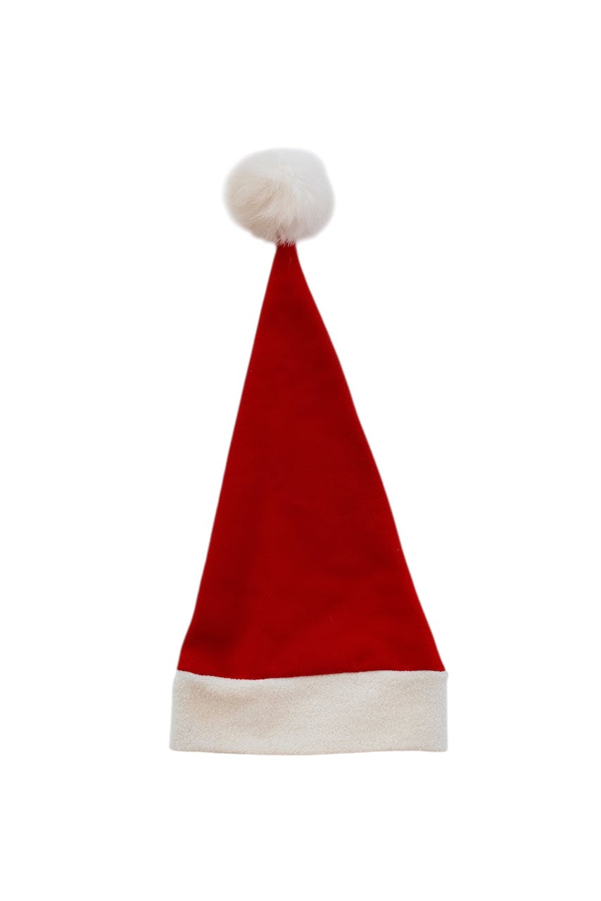 Adult No Plastic Family Santa Hat | Organic Cotton, Hemp, and Fur