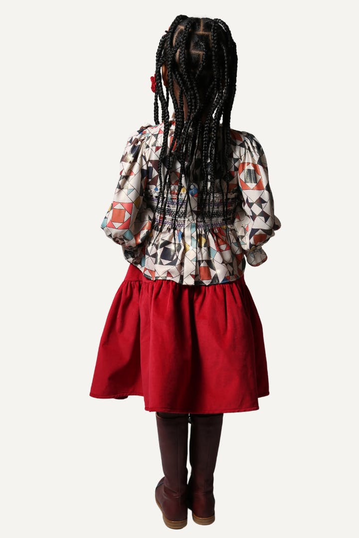 LUNA SMOCKED BLOUSE