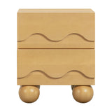 Lido Wave Assembled Nightstand in Honey