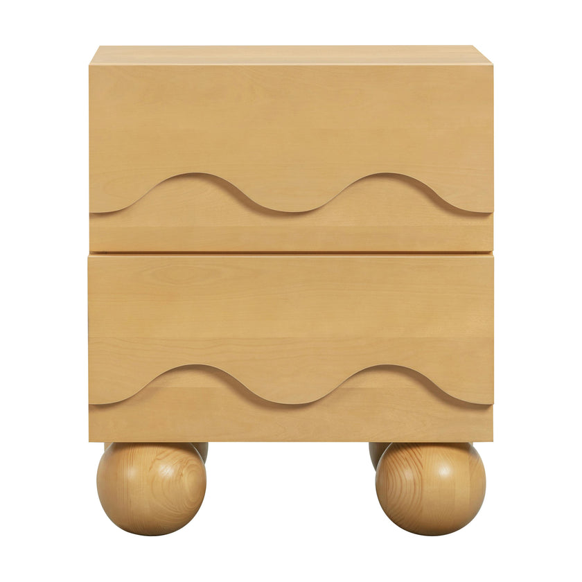 Lido Wave Assembled Nightstand in Honey