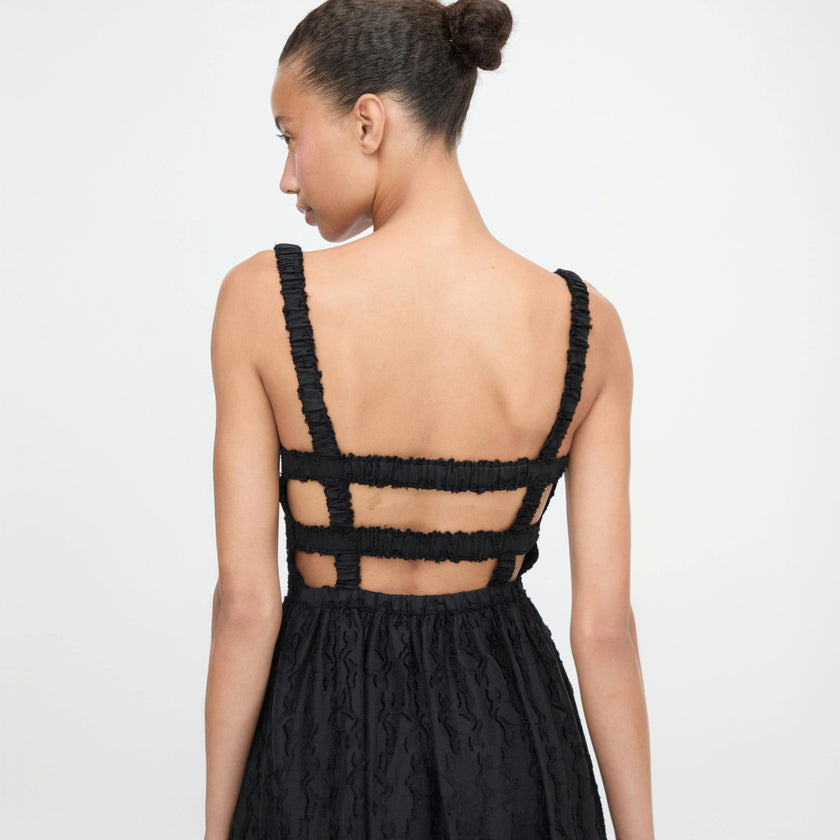 The Anita Nap Dress - Black Fil Coupé