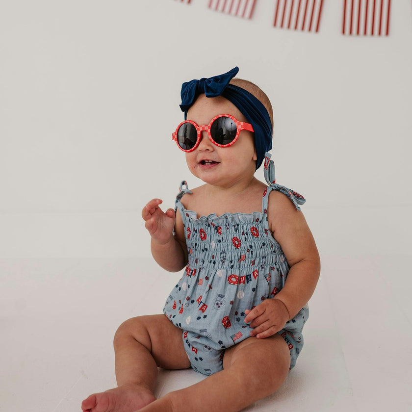 Baby Girl's Tie-Smocked Bodysuit