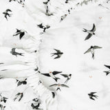 Organic Cotton Muslin Crib Sheet - Swallows