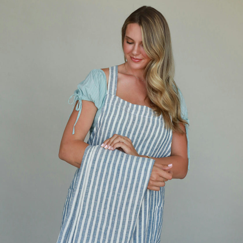 Nossilac French Linen Crossback Apron&nbsp;