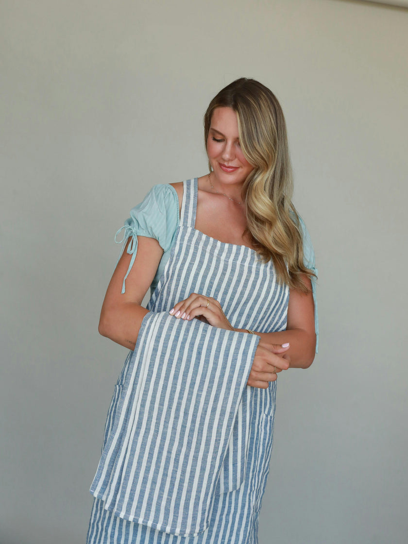 Nossilac French Linen Crossback Apron&nbsp;