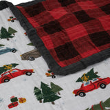 Cotton Muslin Quilted Throw - Holiday Haul