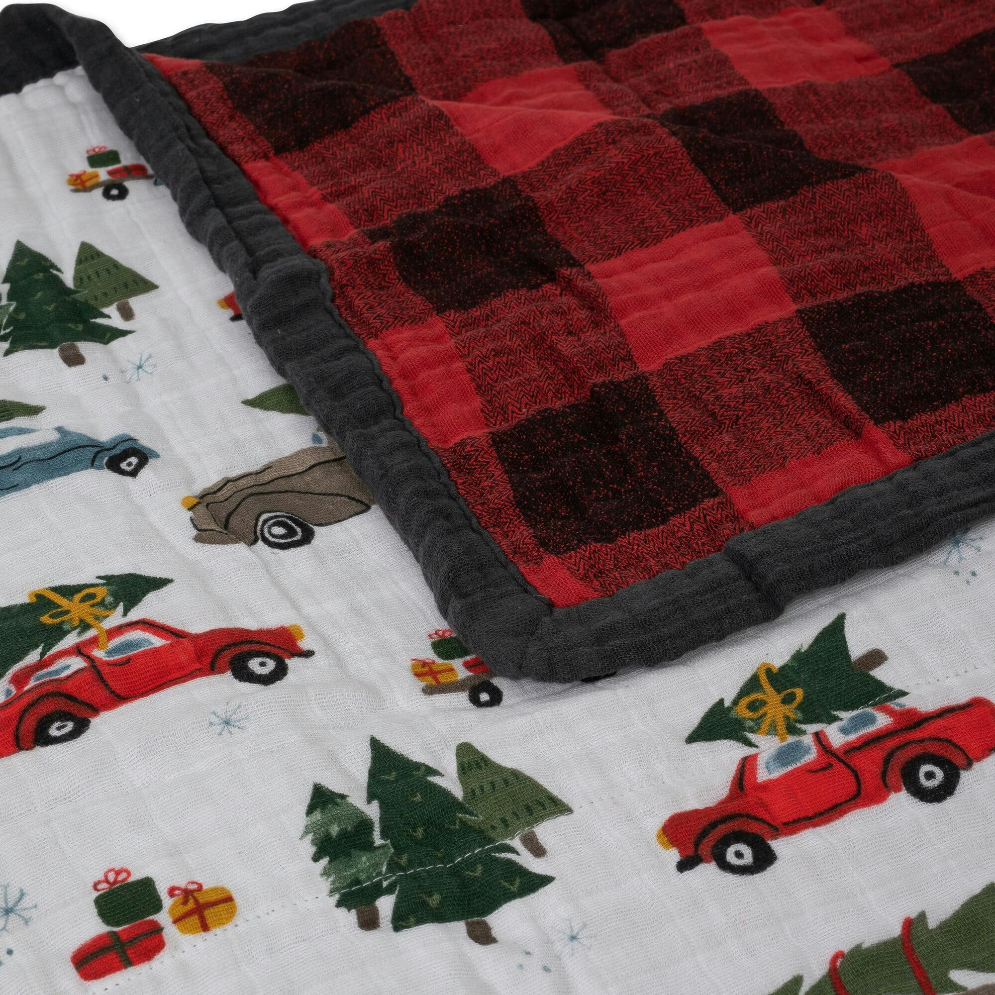 Cotton Muslin Quilted Throw - Holiday Haul