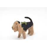 Bloodhound Dog Hand Knit Christmas Ornament