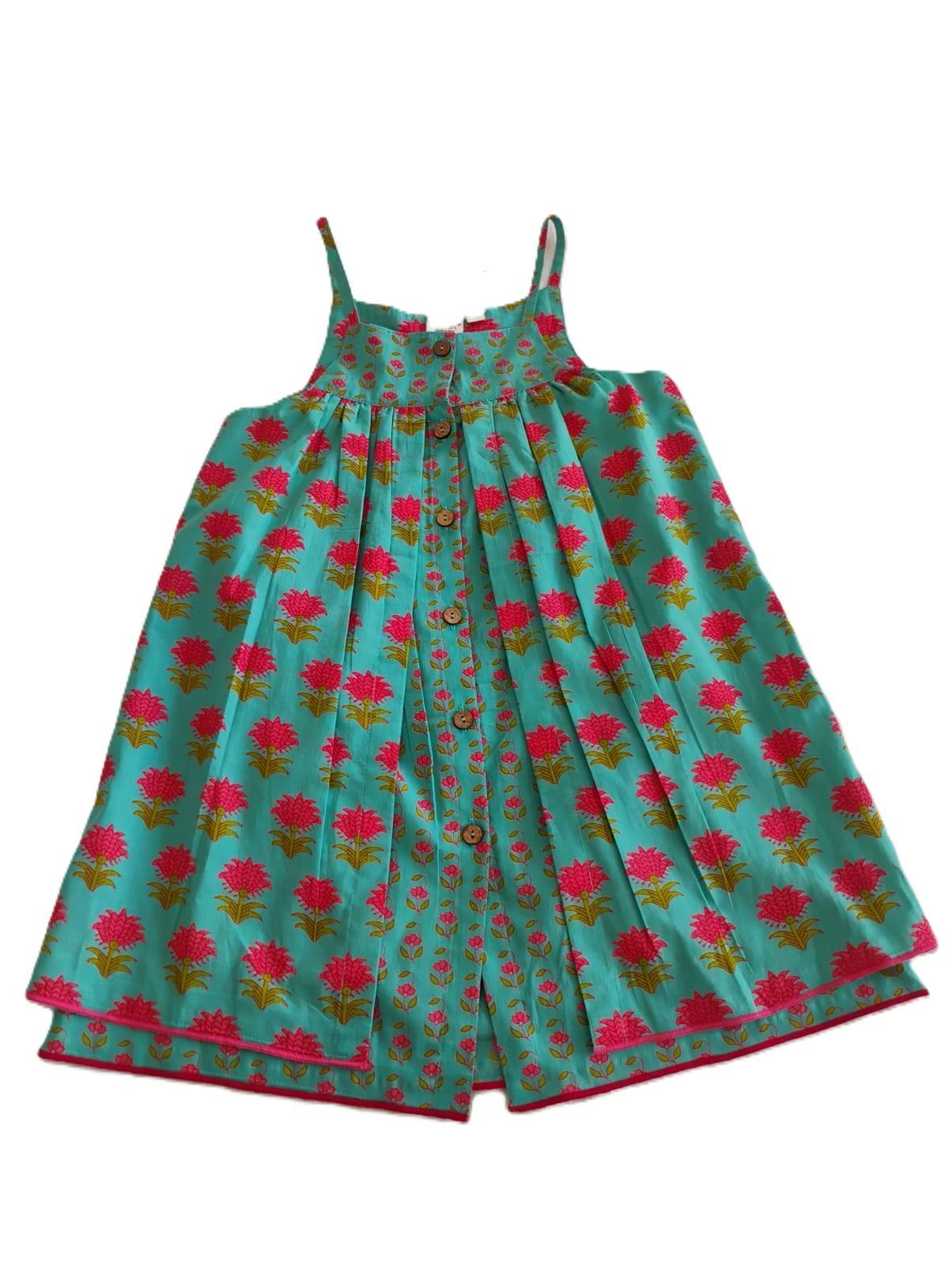 Layola Layered Swing Dress Teal