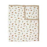Organic Cotton Muslin Quilted Throw - Animal Crackers
