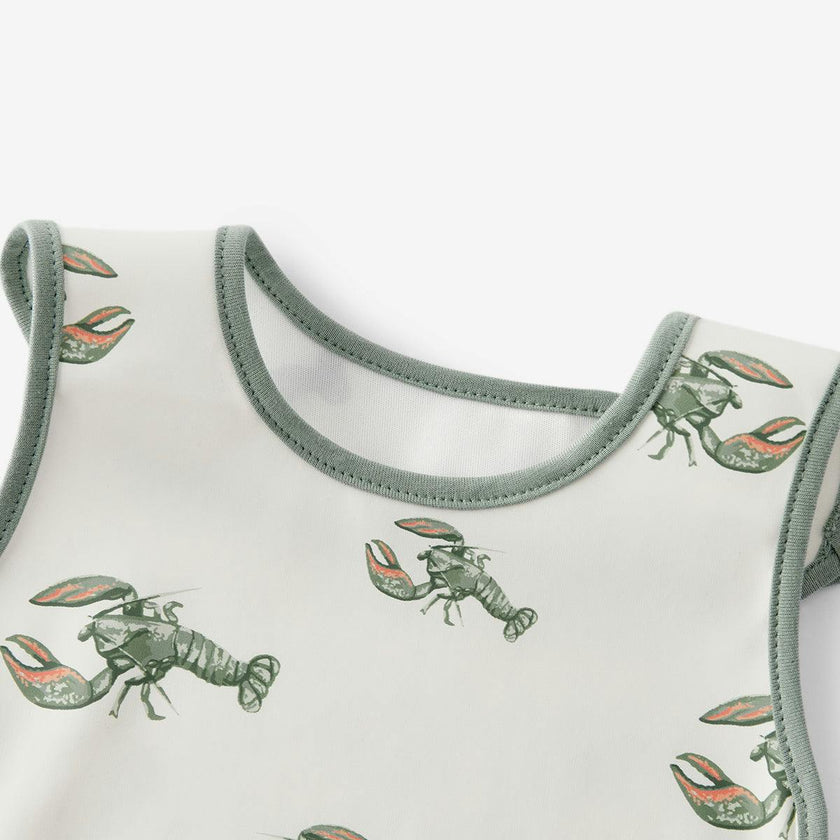 Mint Lobster Sleeveless Pocket Bib