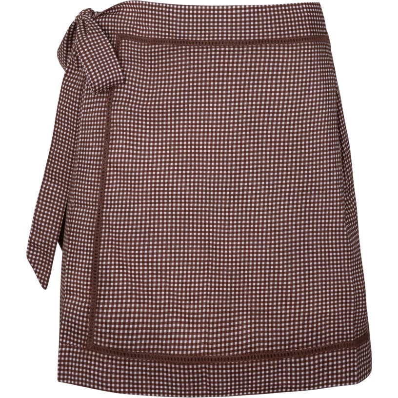 women's cocoa gingham short pareo