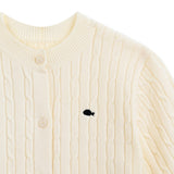 Beige Cable Knit Cardigan