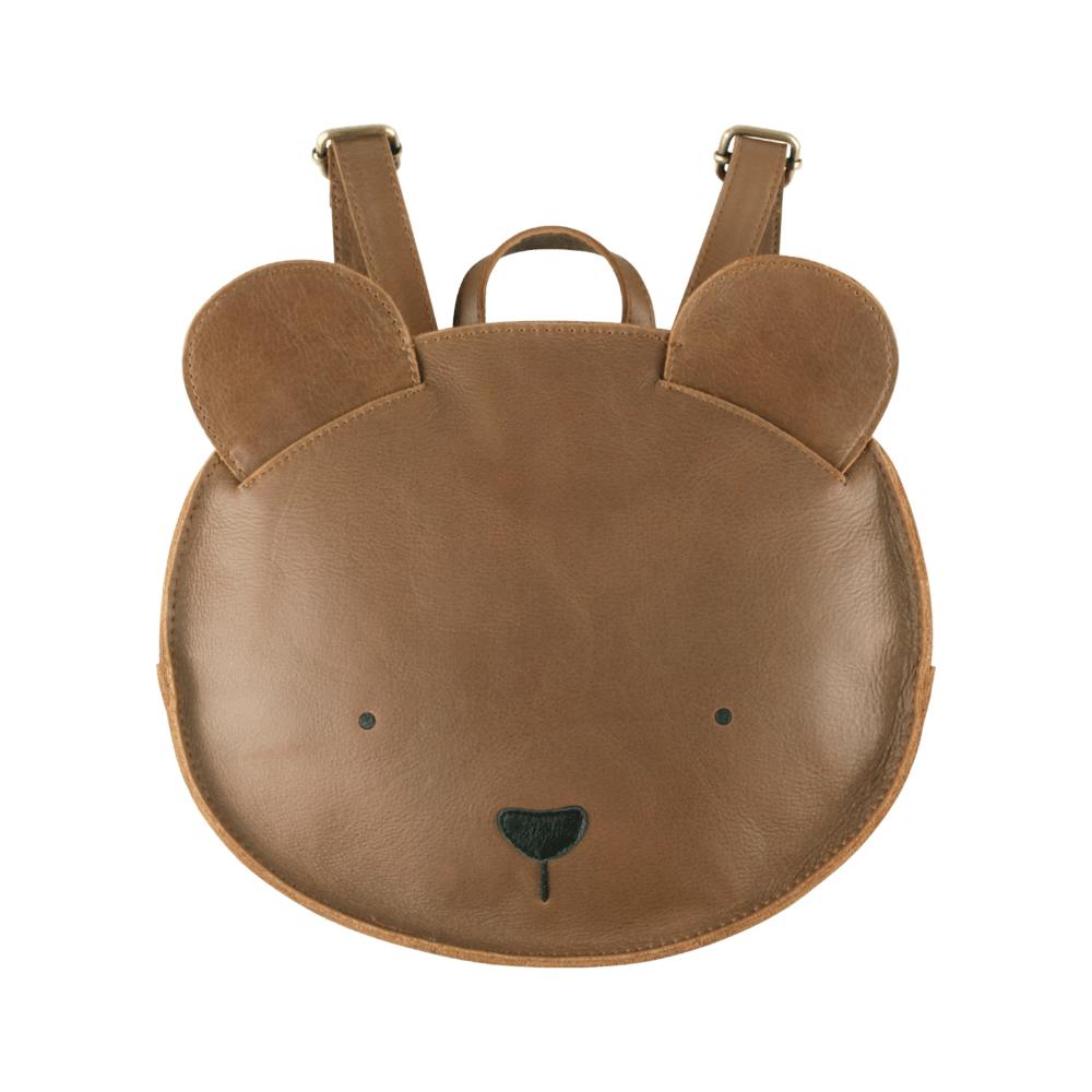 Umi Schoolbag | Bear | Cognac Classic Leather