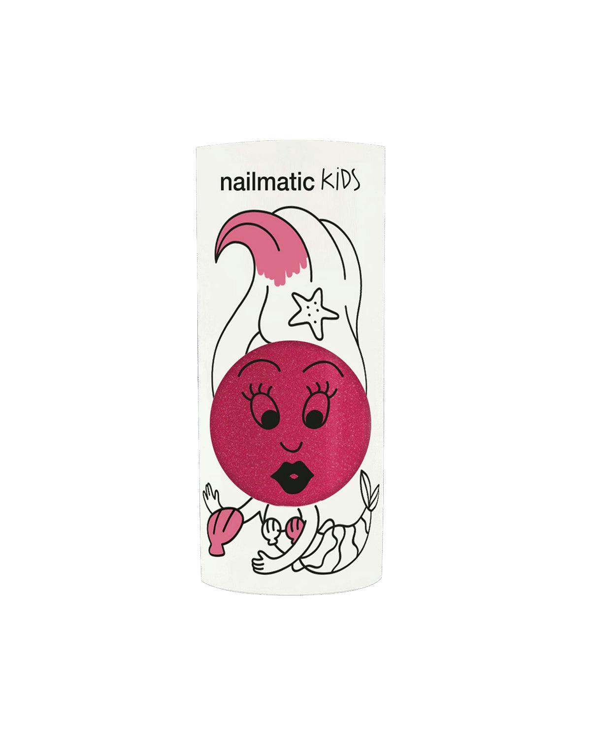 Nail Polish for Kids GLITTER SINGLE SISSI Dark Pink Glitter