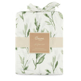 Parker Green Leaf Cotton Fitted Crib Sheet