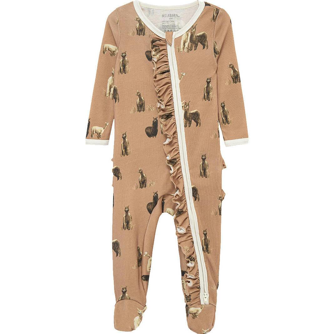 Organic Cotton Ruffle Footed Romper