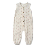 Organic Buttoned Jumpsuit - Cross