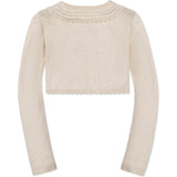 Organic Cropped Special Detail Sweater Cardigan