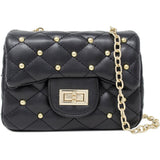 Classic Quilted Stud Flap Mini Handbag