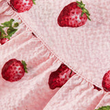 Strawberry Ruffle Tiered Dress