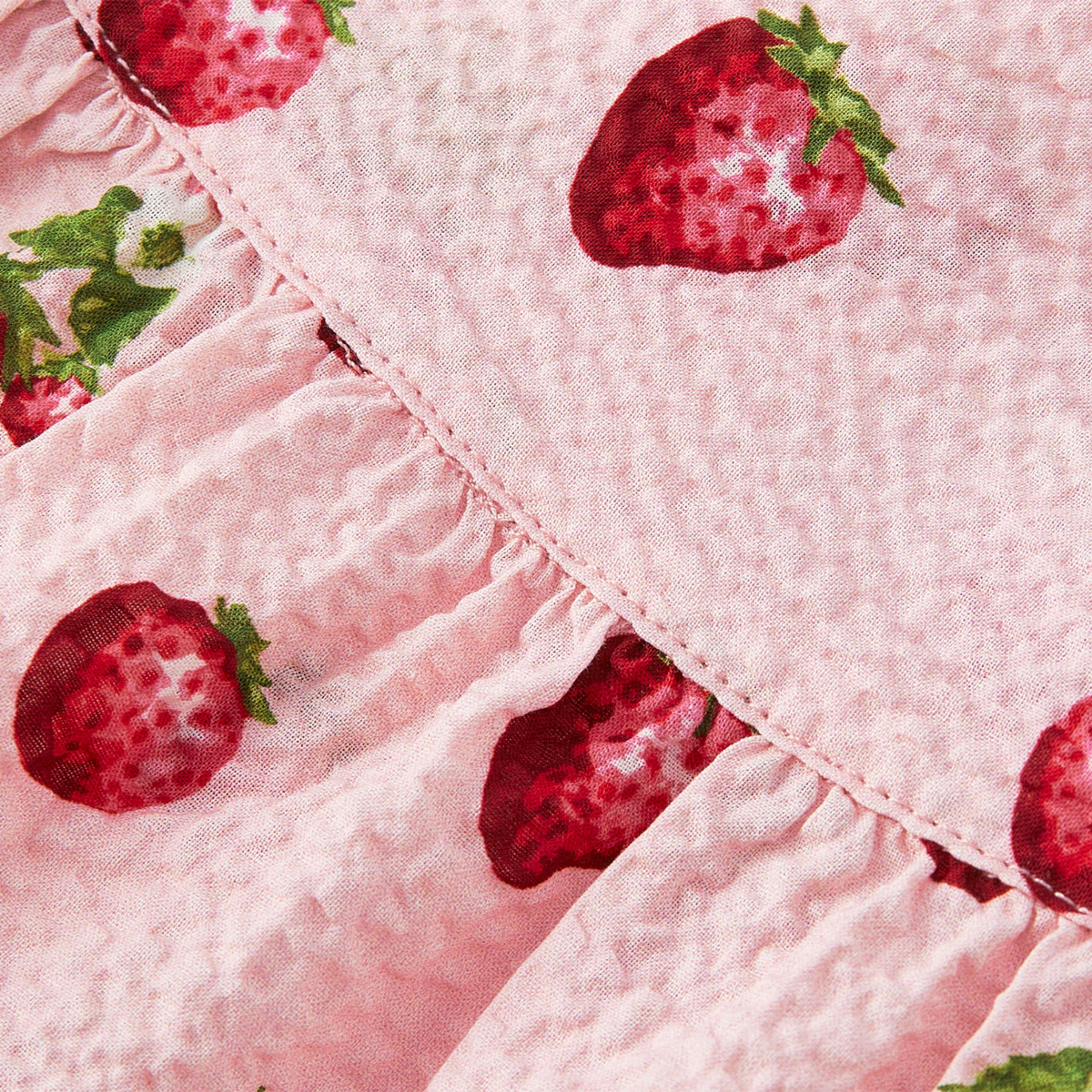 Strawberry Ruffle Tiered Dress