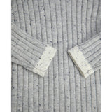 Ribbed Knit Long Sleeve Retro Top