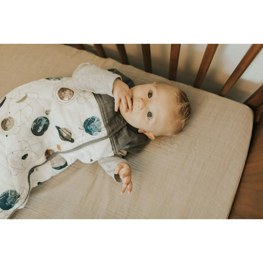 Cotton Muslin Quilted Sleep Bag - Planetary