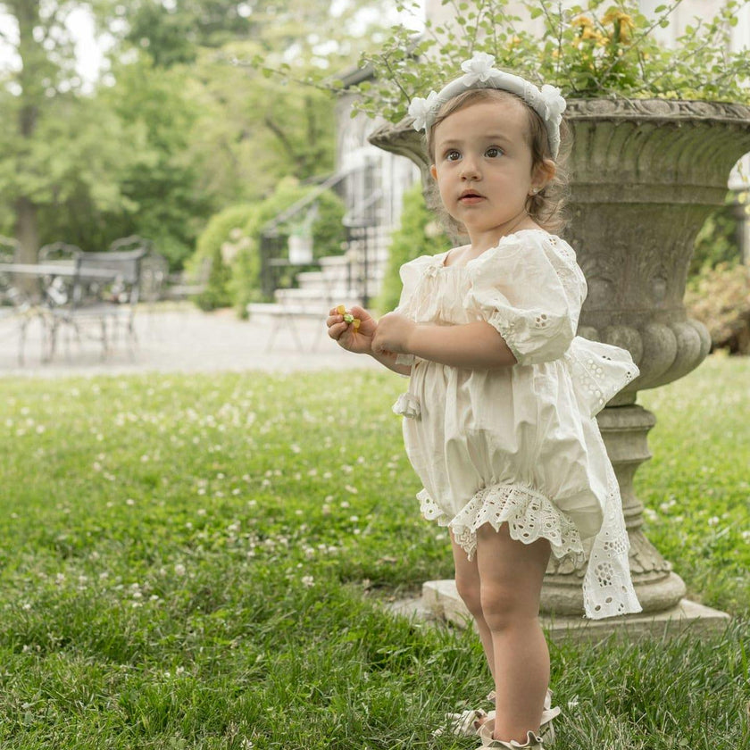 Blanca White Cotton Romper