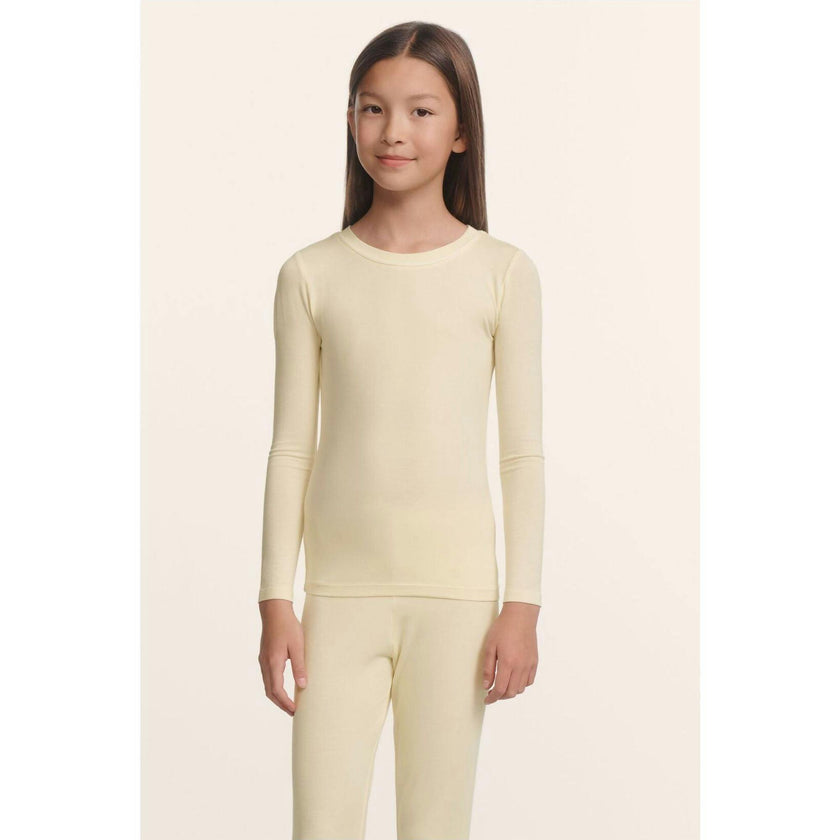 Kids TENCEL™ Modal Unisex Long PJ Set, Yellow