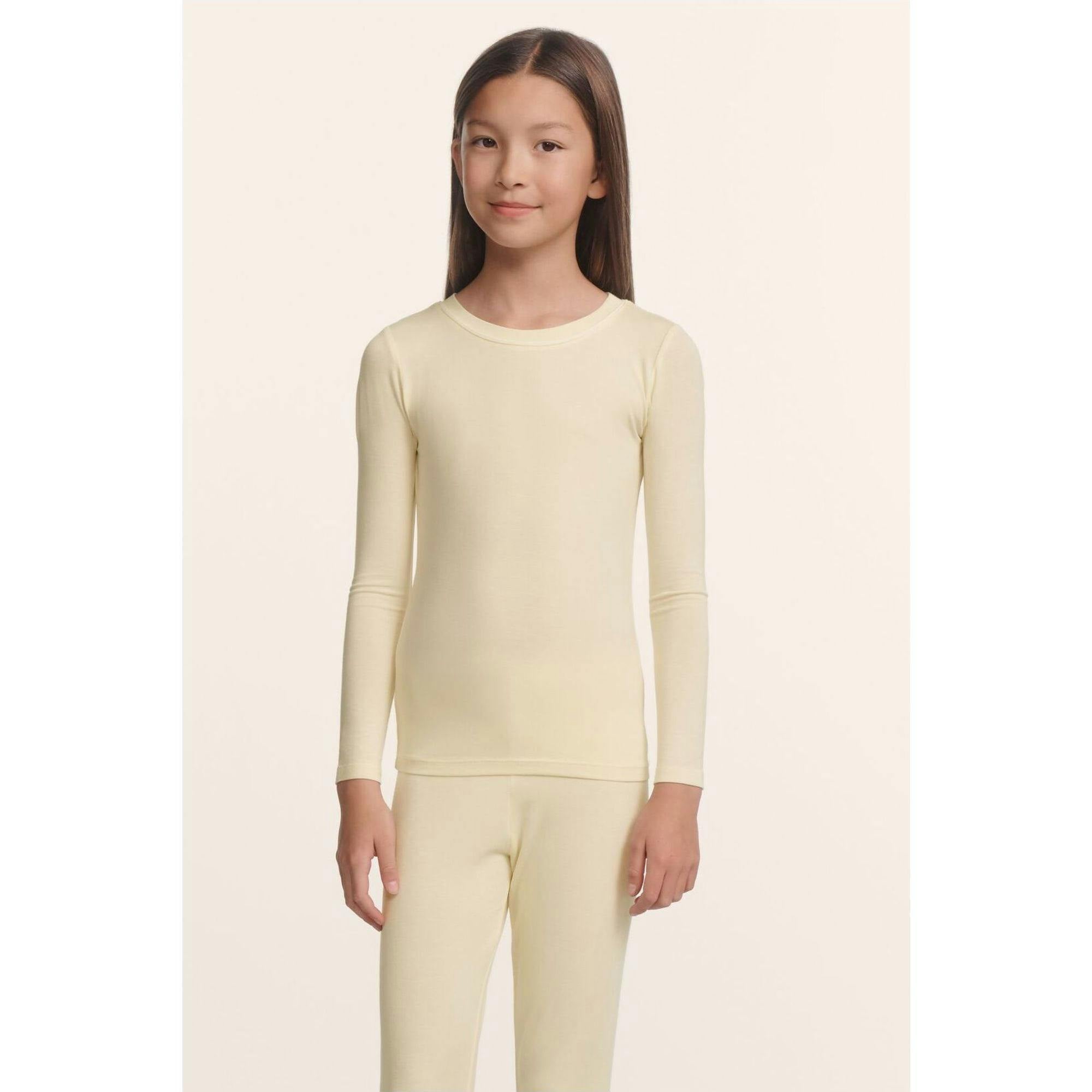 Kids TENCEL™ Modal Unisex Long PJ Set, Yellow