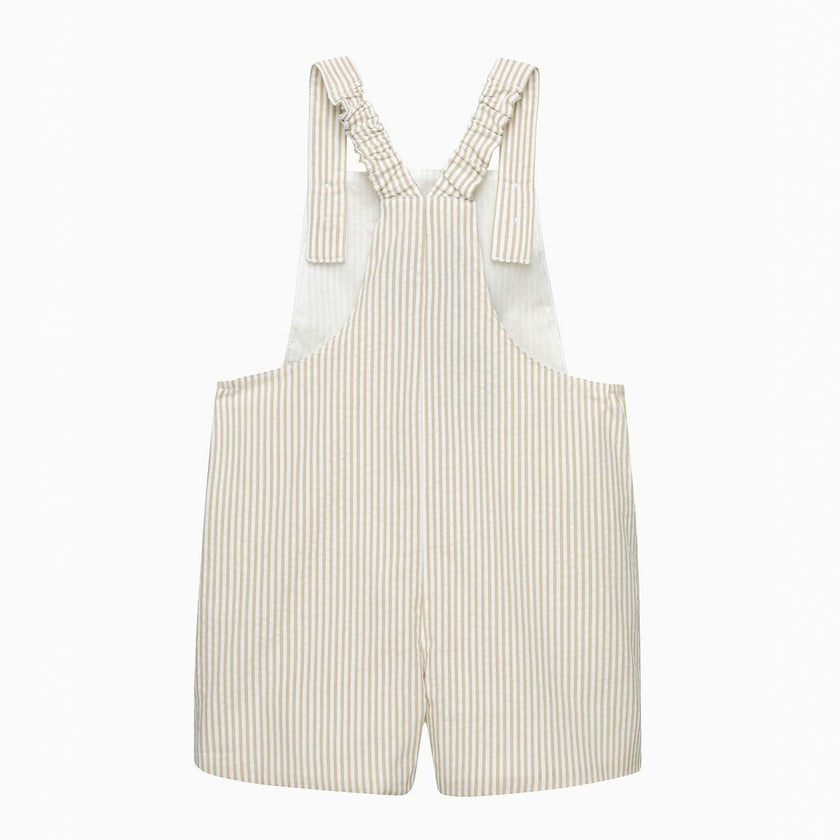 Baby Alexander Bib Shorts in Oatmeal Train