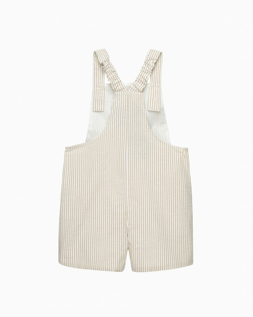 Baby Alexander Bib Shorts in Oatmeal Train