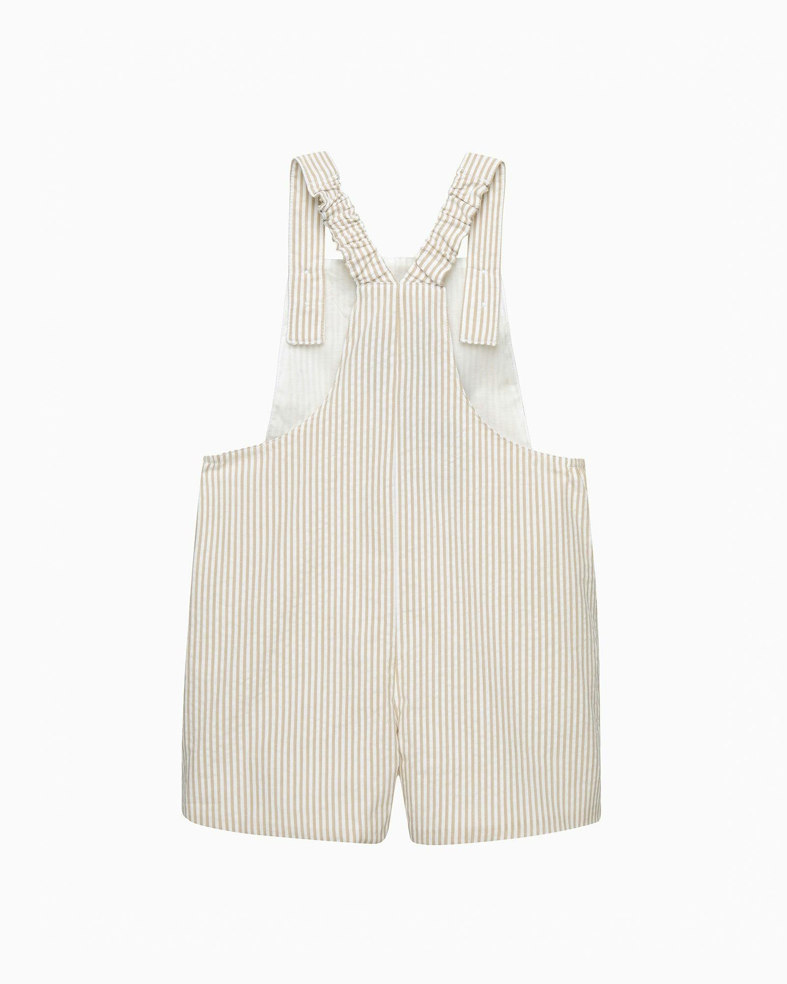Baby Alexander Bib Shorts in Oatmeal Train