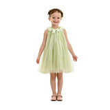 Green Solavie Floral Layered Dress