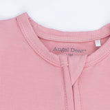 Solid Rose Elegance - 2 Way Zipper Footie